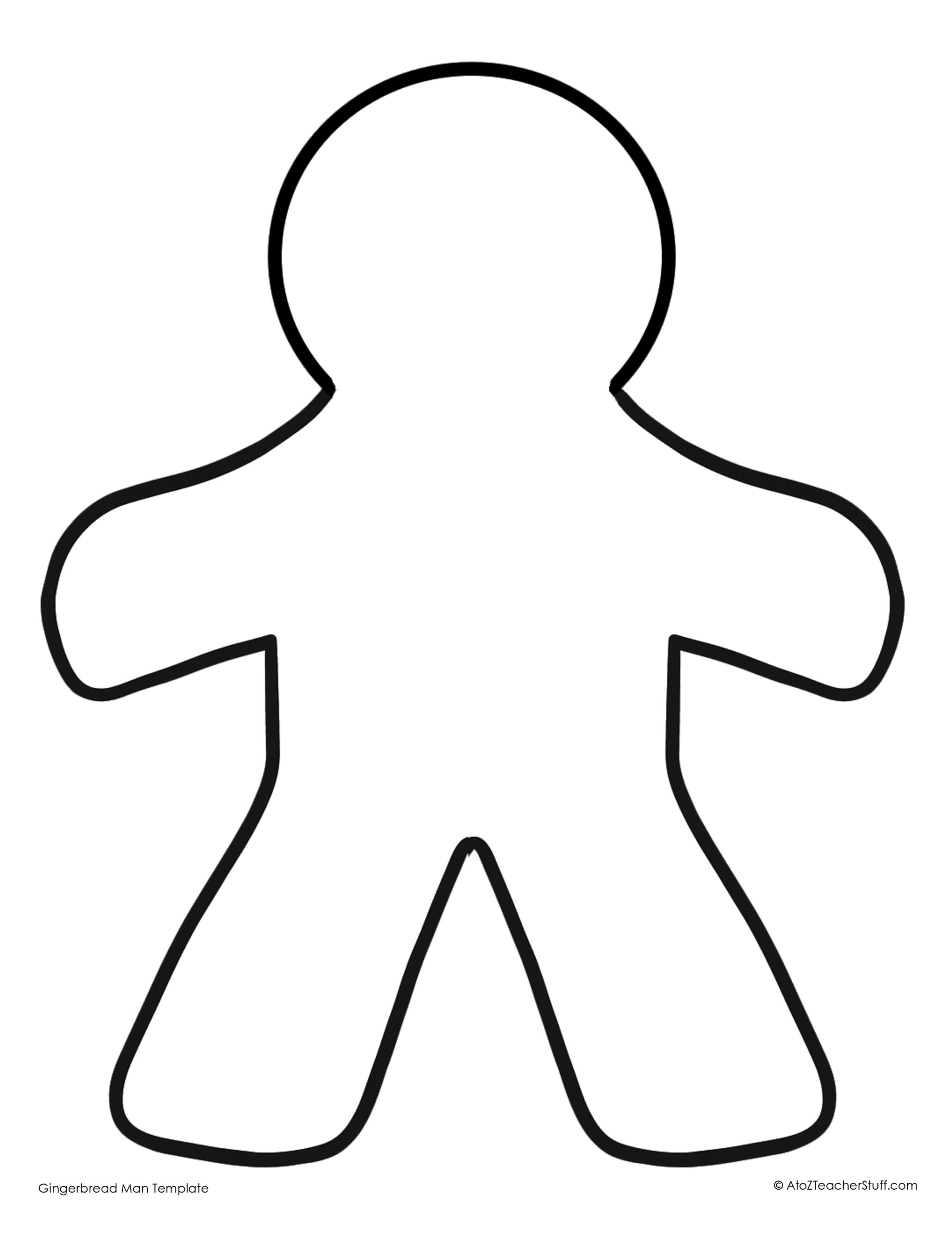 free gingerbread man template printable