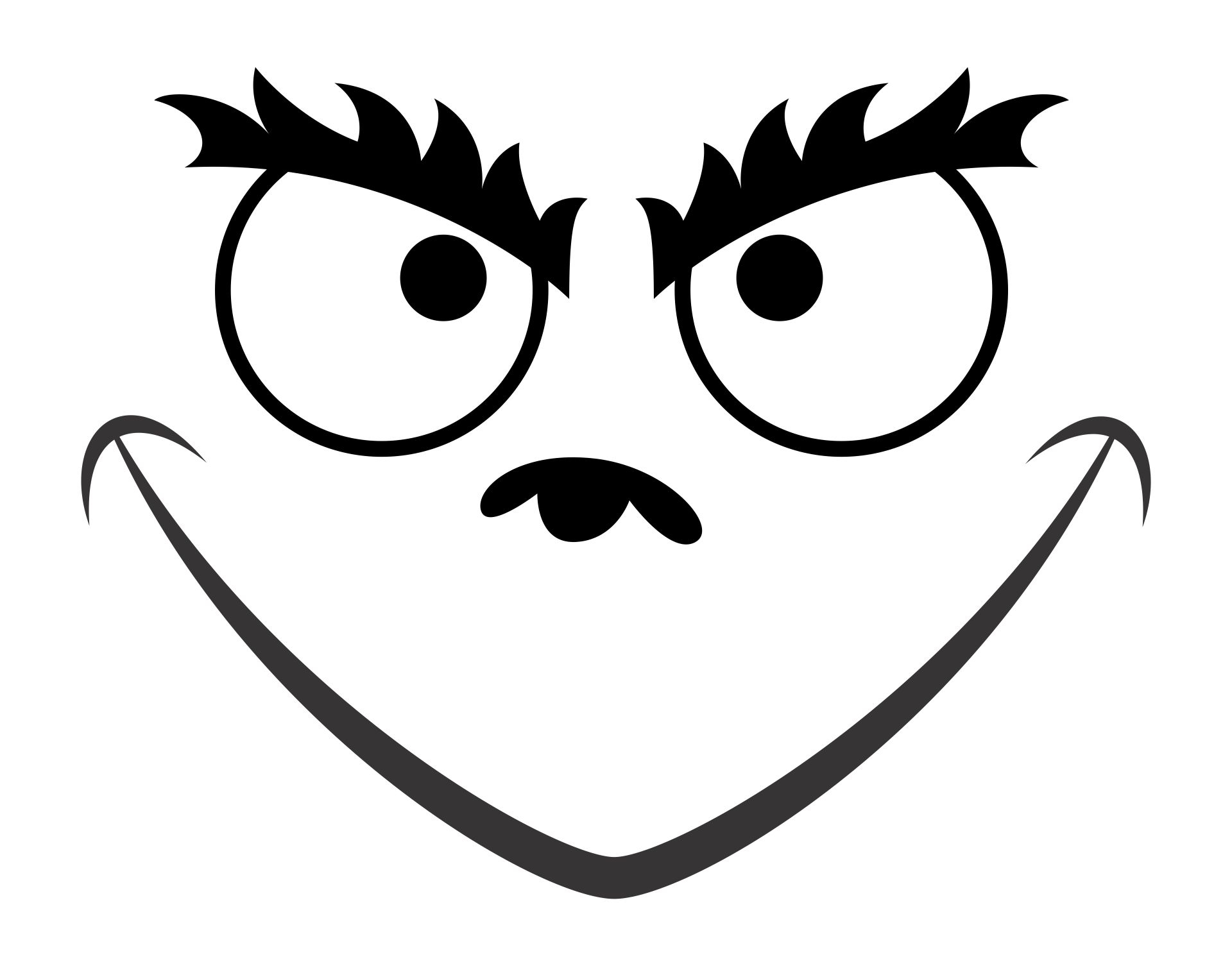 printable grinch face template