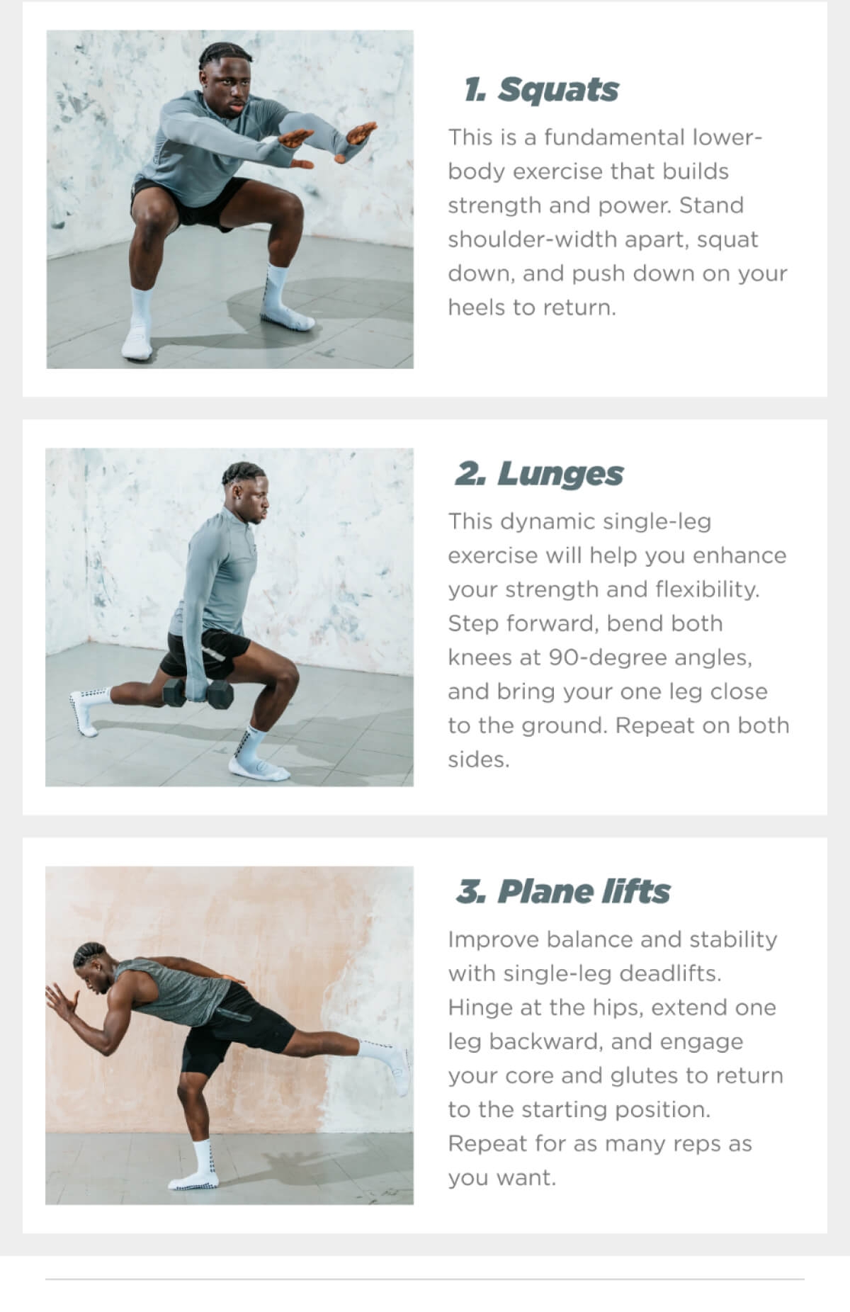 Printable Hip Conditioning Exercises Bodyweight Exercises Leg Strengthening Exercises For Runners