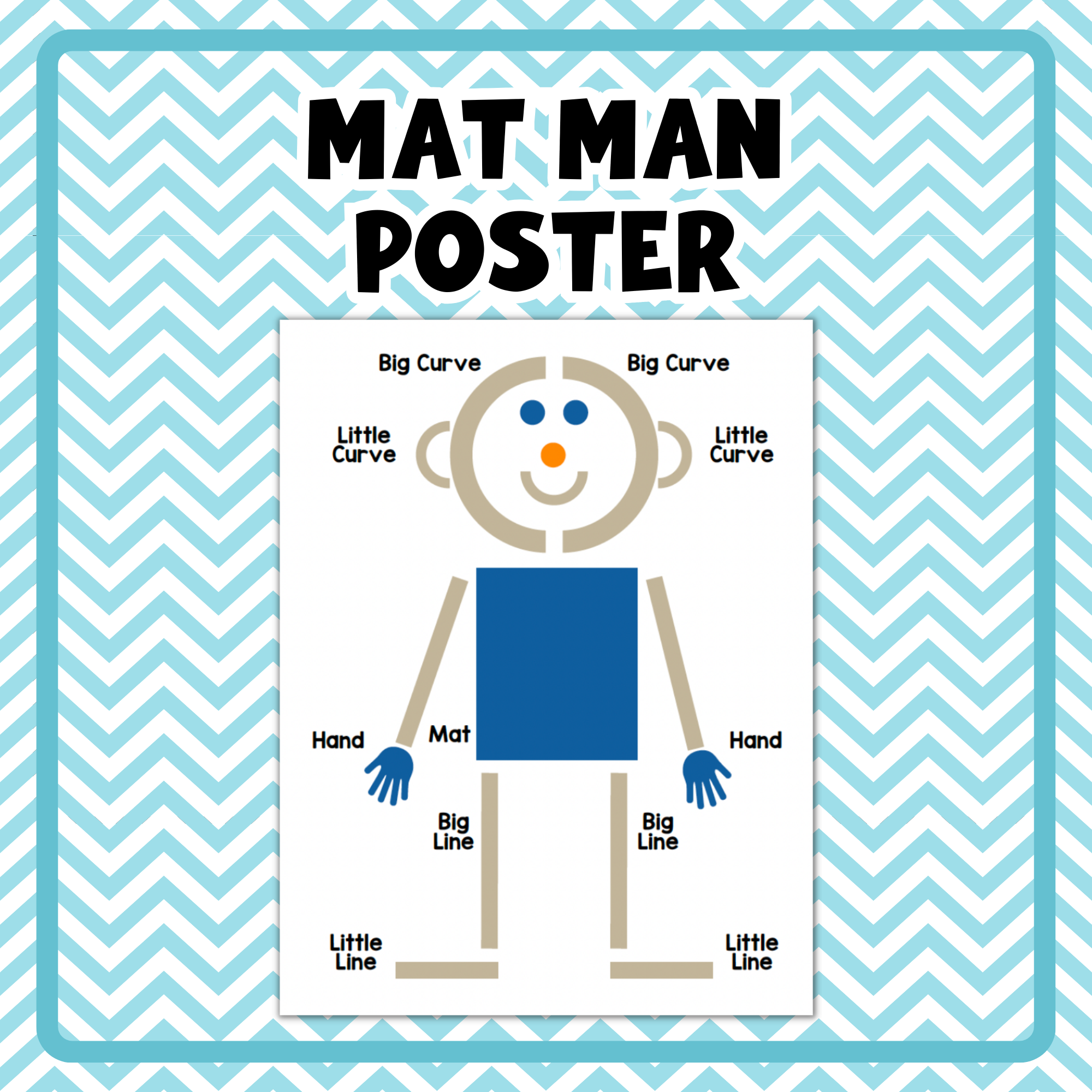 Printable Mat Man Printable Coloring Template