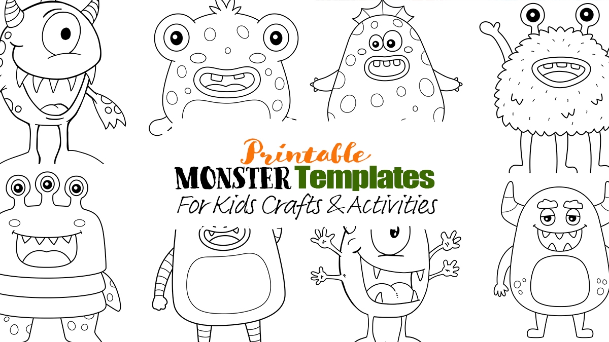 printable monster template