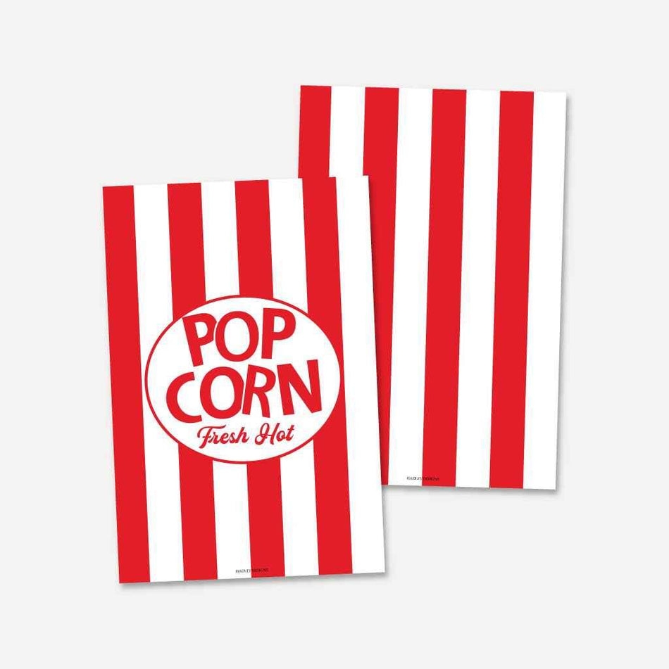 Printable Movie Party Giant Popcorn Box Template Hadley Designs Printables