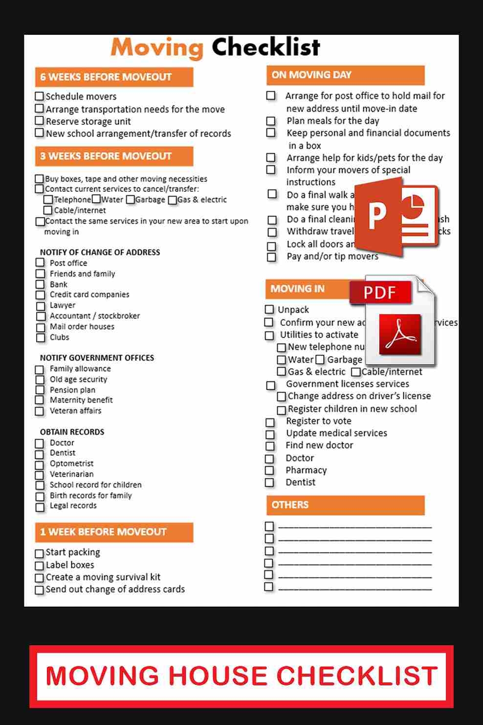 printable moving checklist pdf