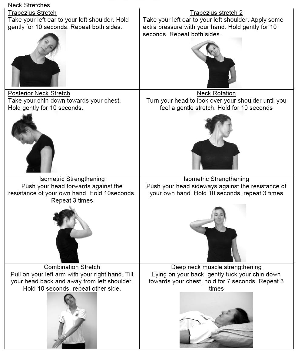 Printable Neck Strengthening Exercises 2 Hundred Desk Stretches Icons Royalty Free Images Stock Photos