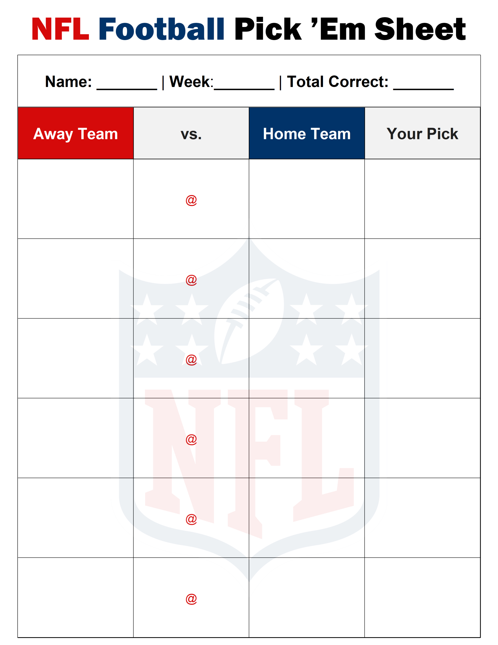 nfl weekly pick em printable