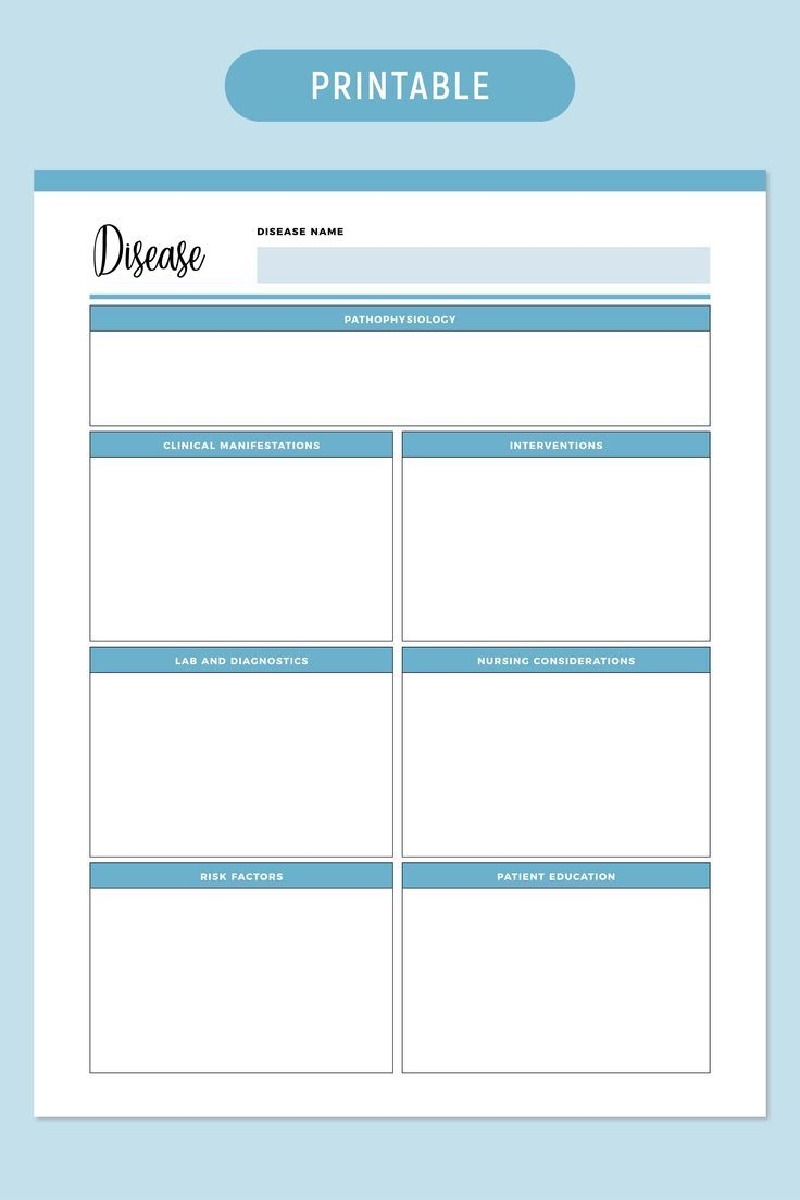 Printable Nursing Student Disease Process Student Nurse Templates Study Notes Study Resources Nursing Concept Map School Documents Etsy Australia Nursing Notes Nursing Students Nurse