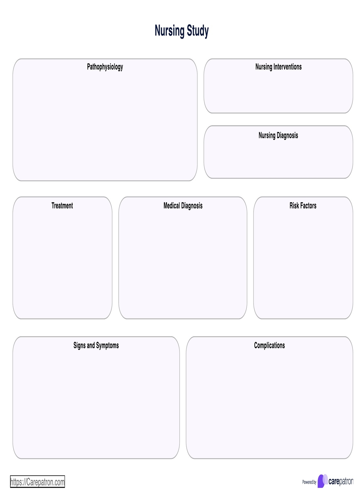 Printable Nursing Study Template Free Download