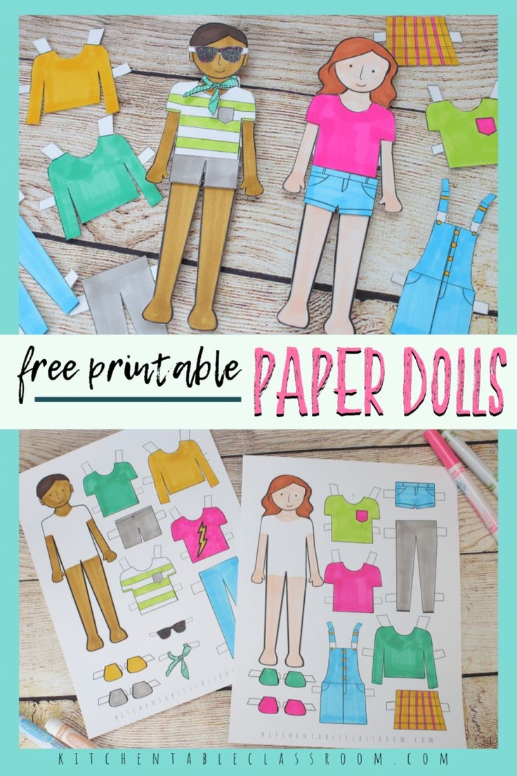 free printable paper doll template