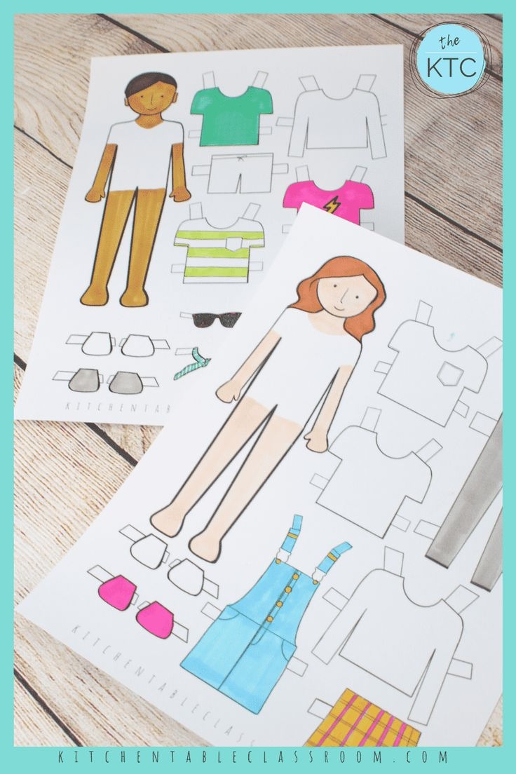 printable cut out paper doll template