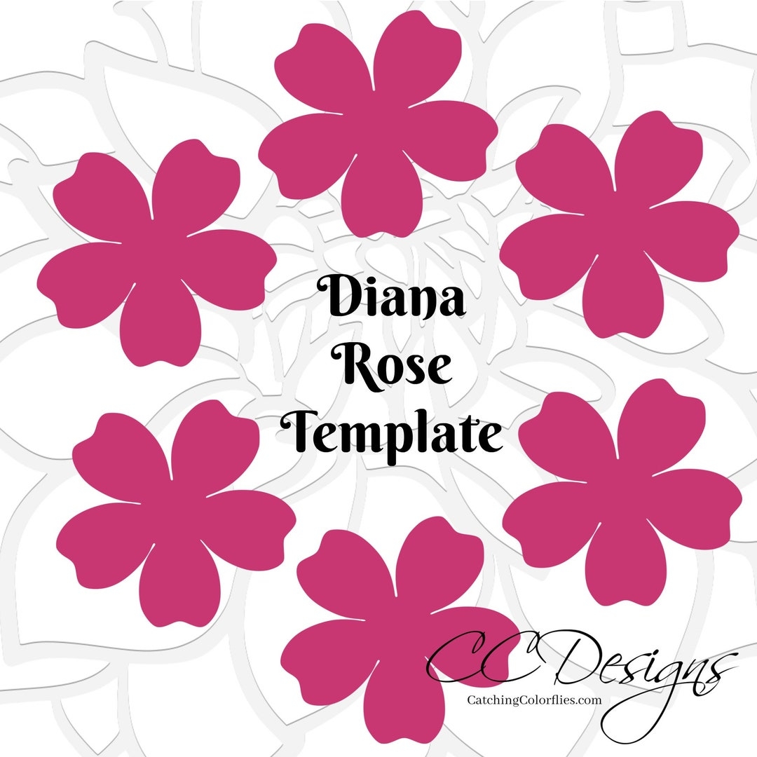 Printable Paper Rose Templates DIY Paper Flowers Printable PDF Rose Pattern Rose Template Outline Paper Flower Templates Etsy Finland