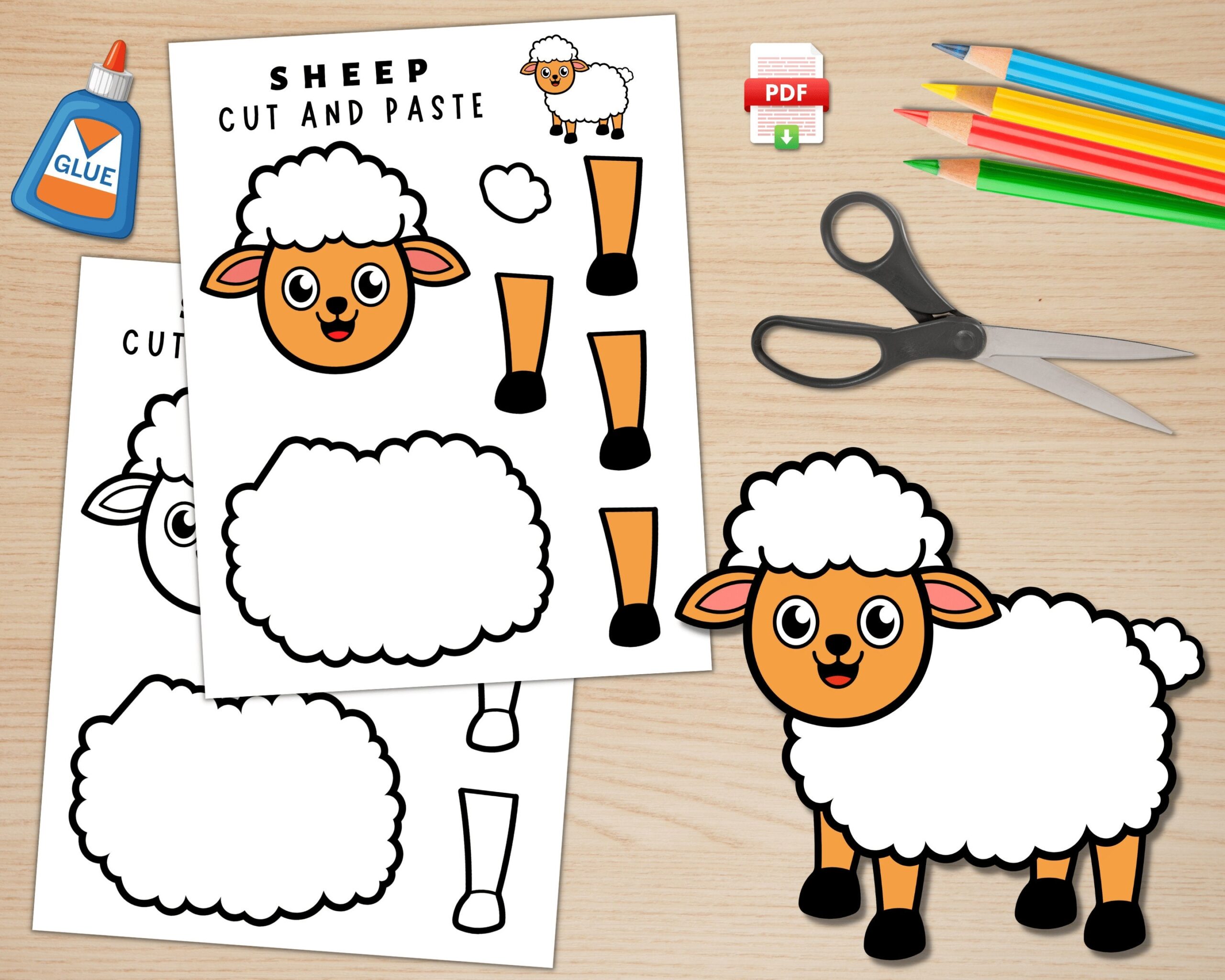printable sheep template