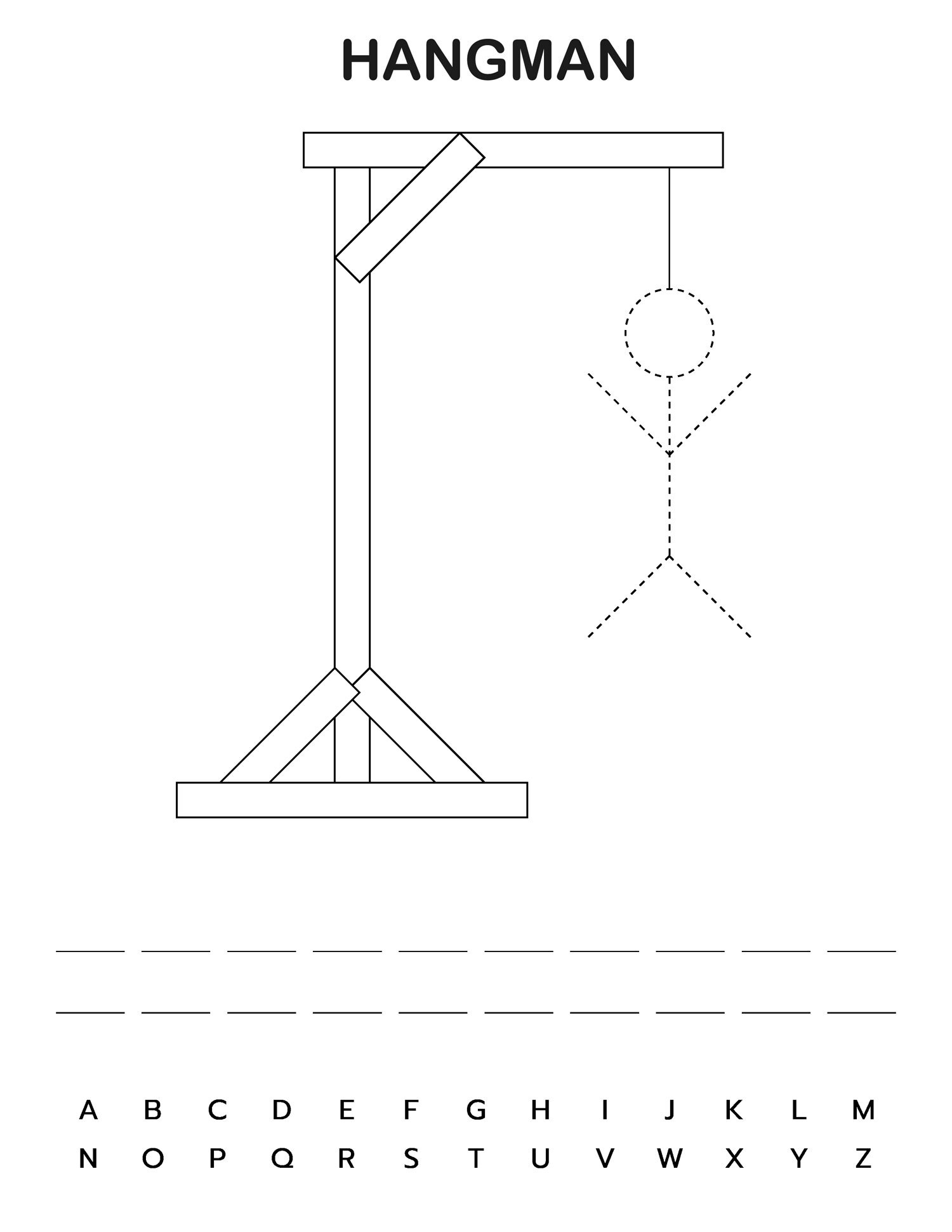 hangman template printable