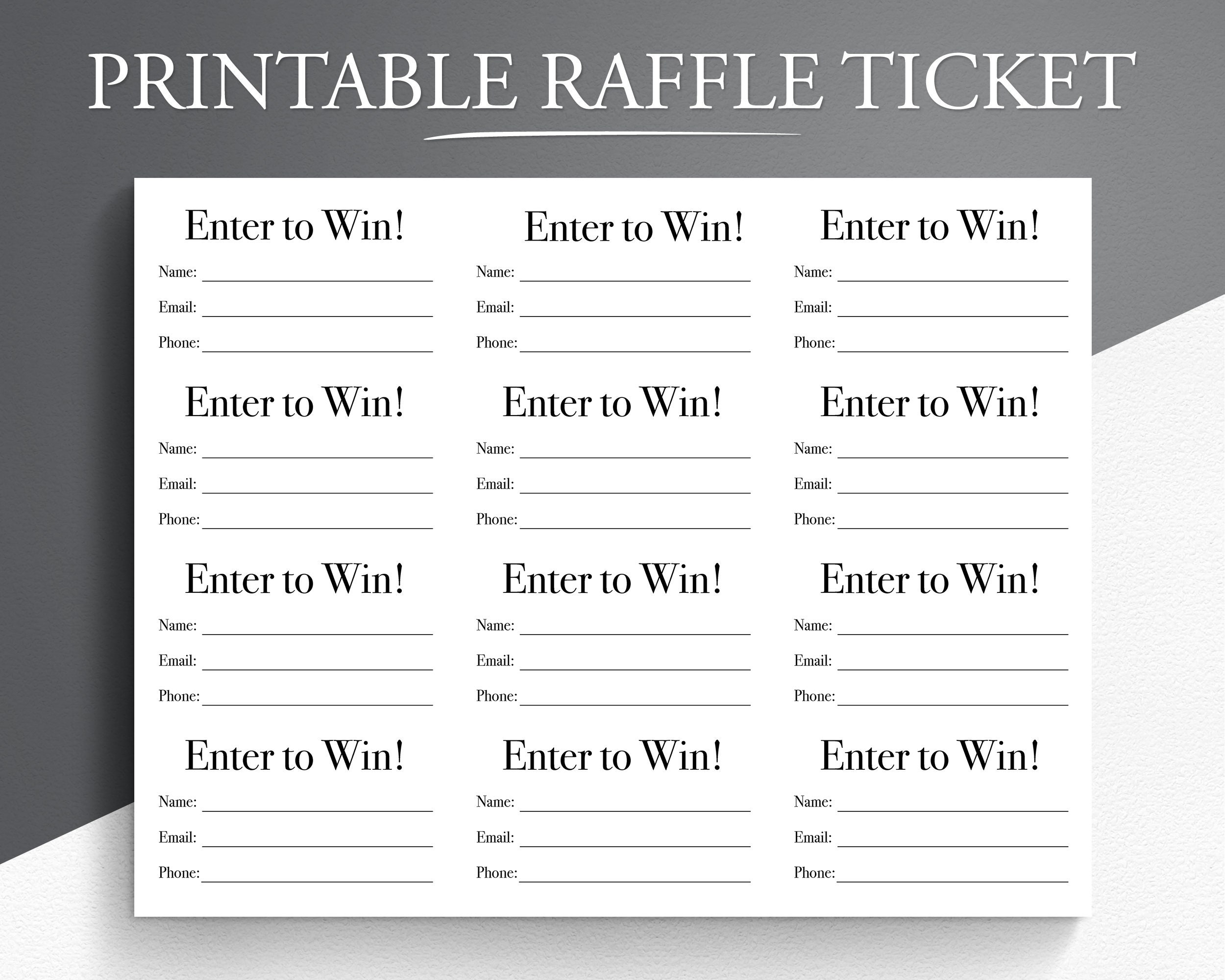 Printable Perforated Raffle Tickets With Numbers 200 Printable Raffle Ticket Sheets Numbered Stubs For Events Parties Printable Raffle Tickets With Numbers Perforated
