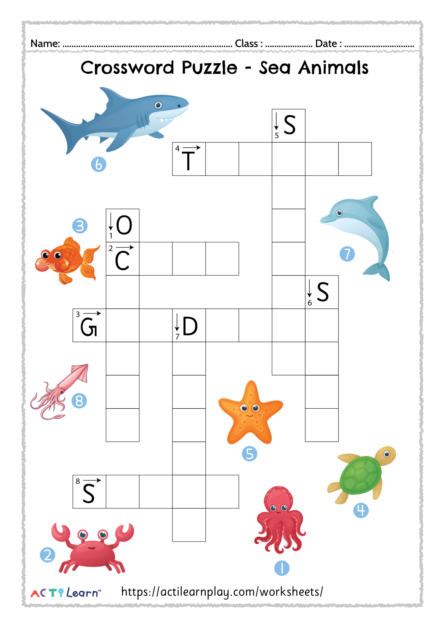 children's crossword puzzles printable