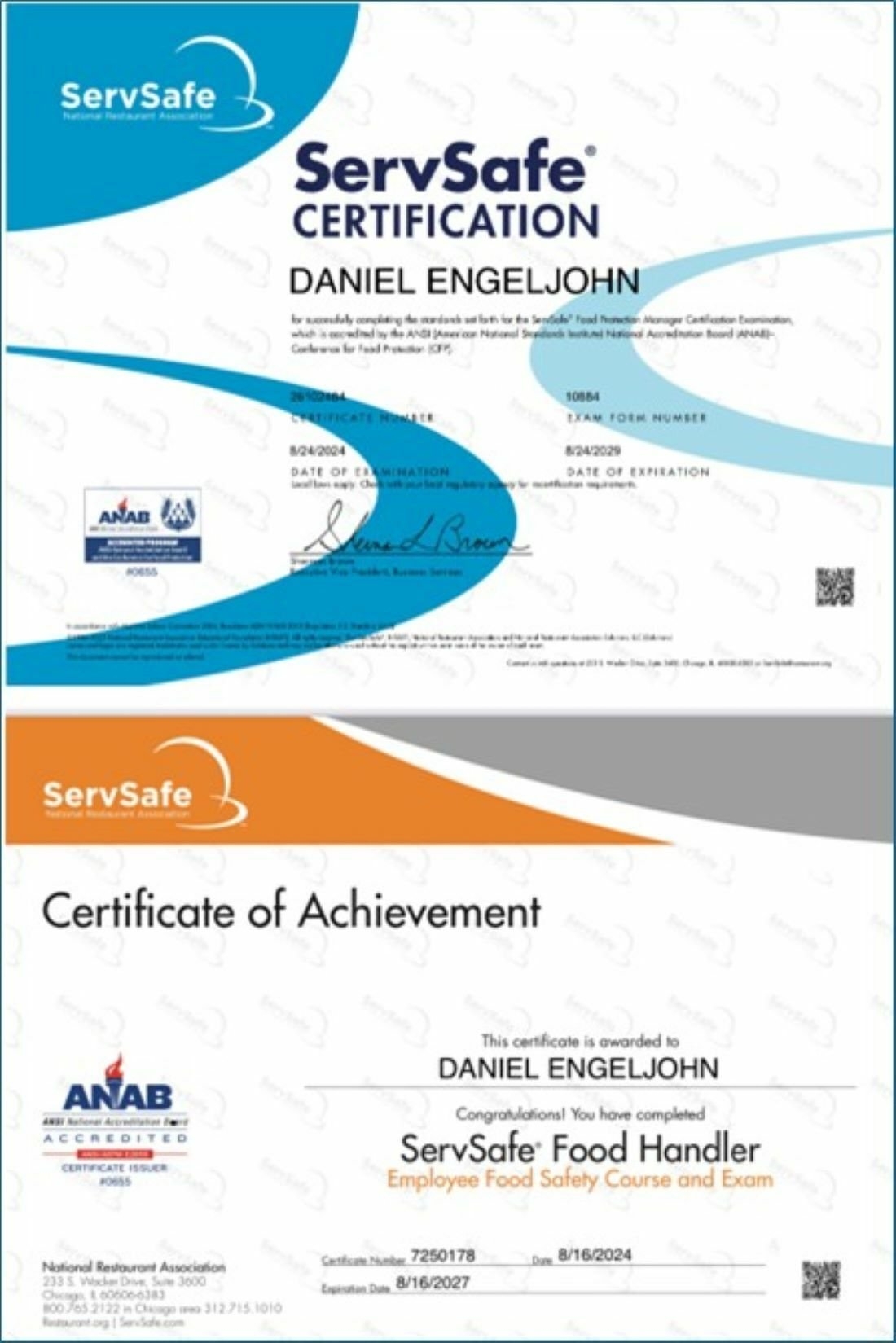 Printable Servsafe Certificate
