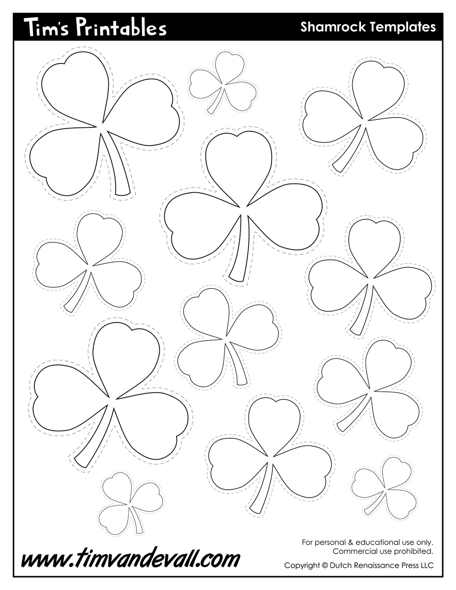 shamrock patterns to cut out
