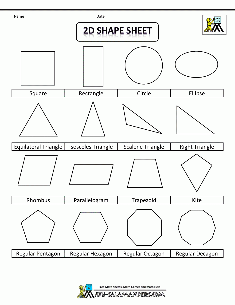 large printable shapes pdf