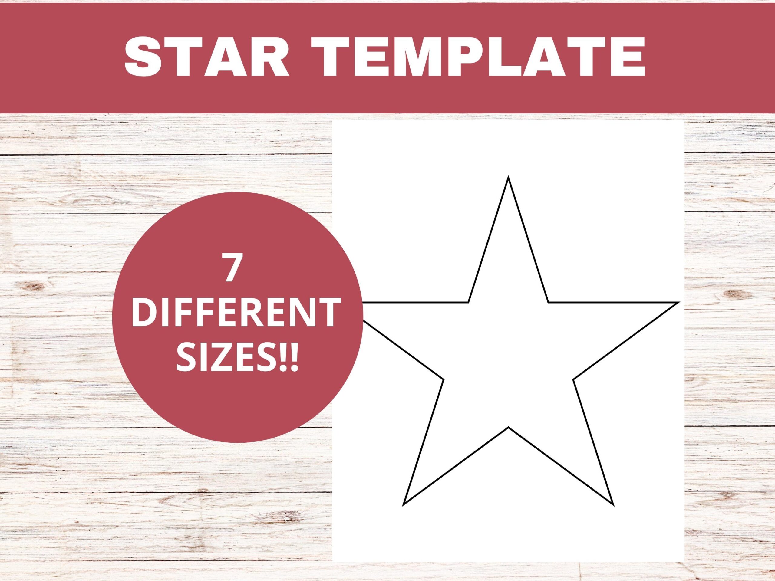 12 inch printable star template