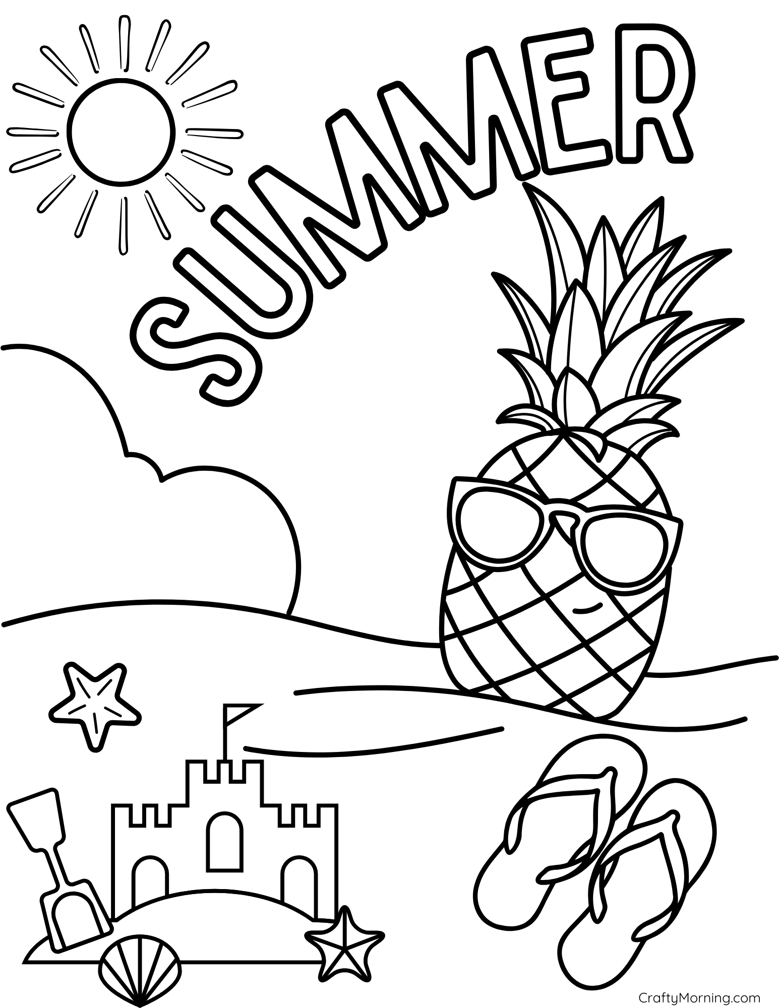 printable colouring pages summer