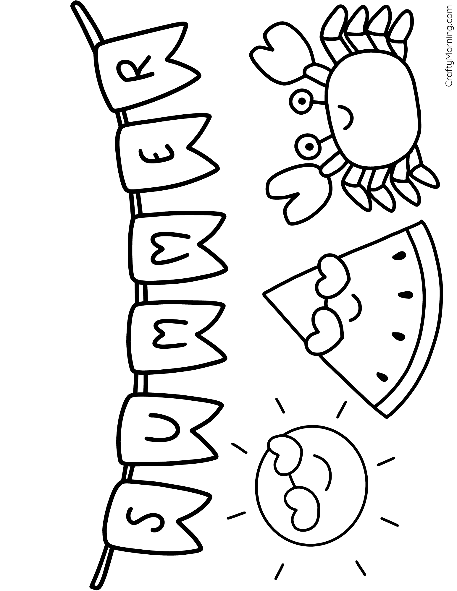 Printable Summer Coloring Pages Crafty Morning