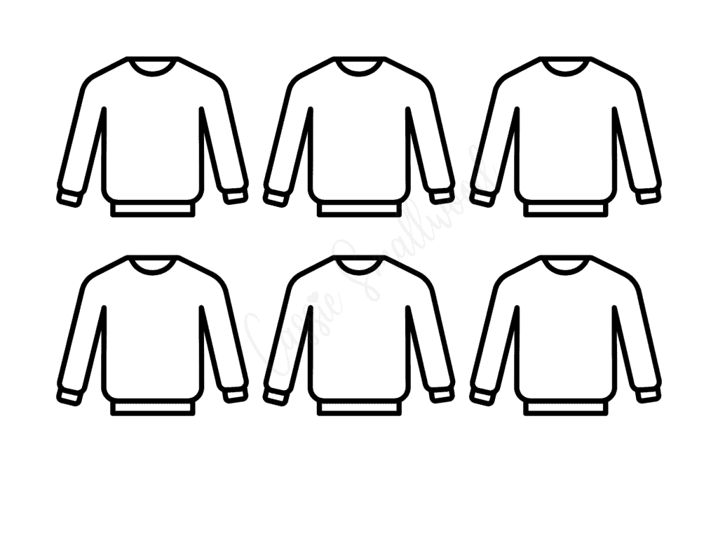 Printable Sweater Template Printable Silly Sweaters Ugly Sweater Craft Printable