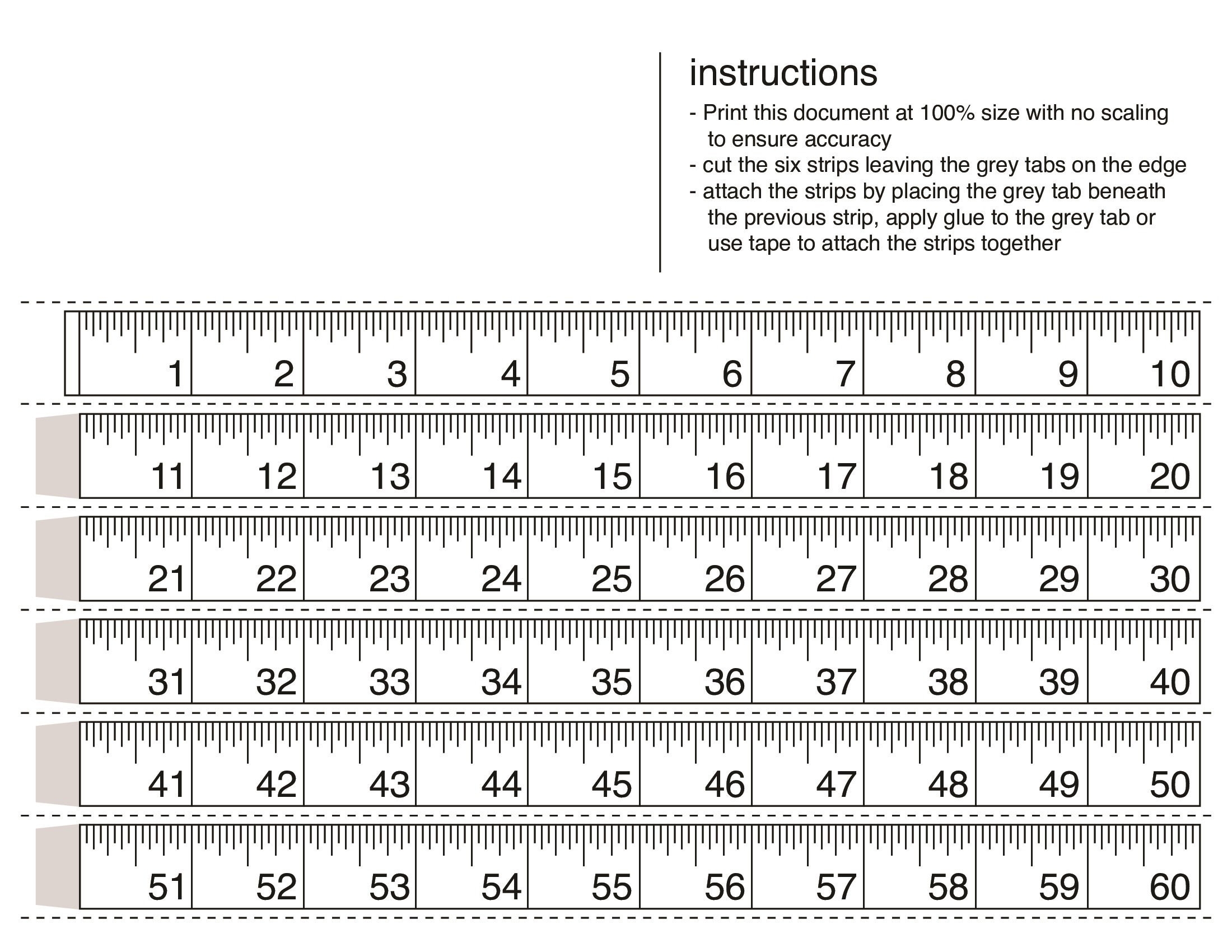 Printable Tape Measure Etsy