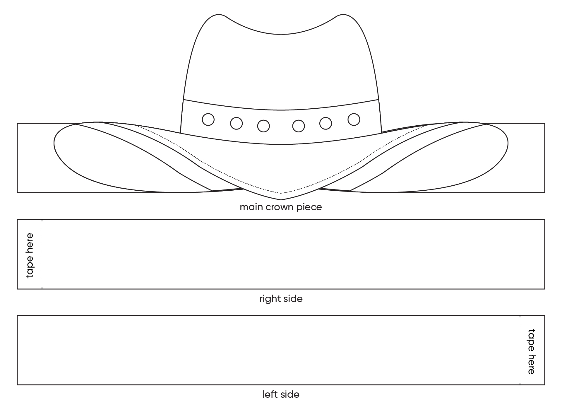 cowboy hat template printable