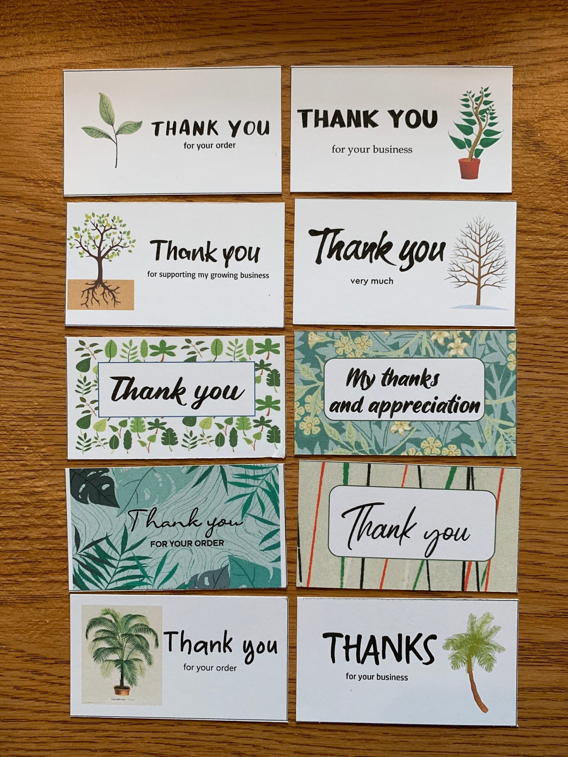 Printable THANK YOU For Your Order Cards Set Of 10 Mini Cards Instant Download Seller Thank You Business Thank You Card Pdf THKSBIZ2 Etsy