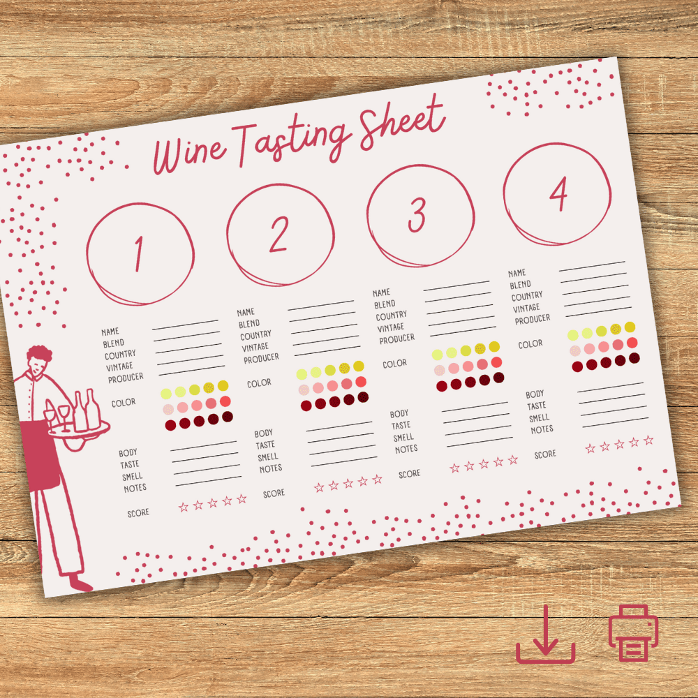 printable wine tasting sheet pdf