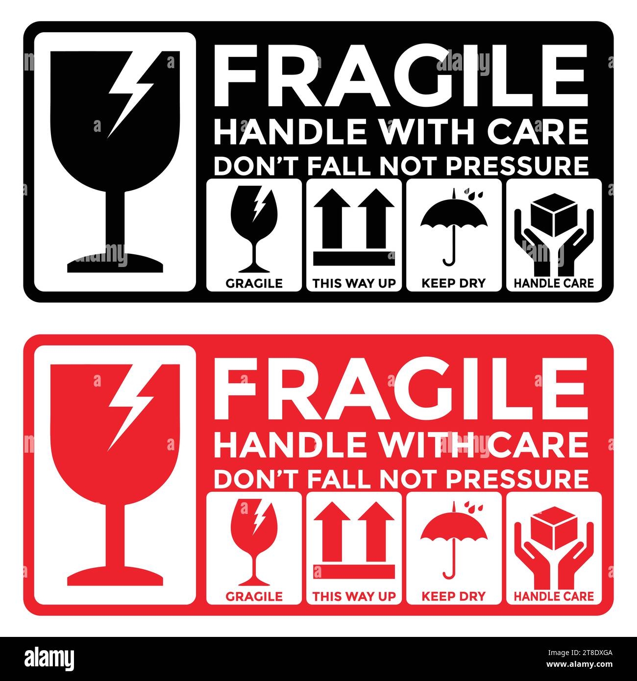 Protective Shipping Labels Fragile Handle With Care Stickers Labels Essential Shipping Protection Fragile Handle With Care Clip Art