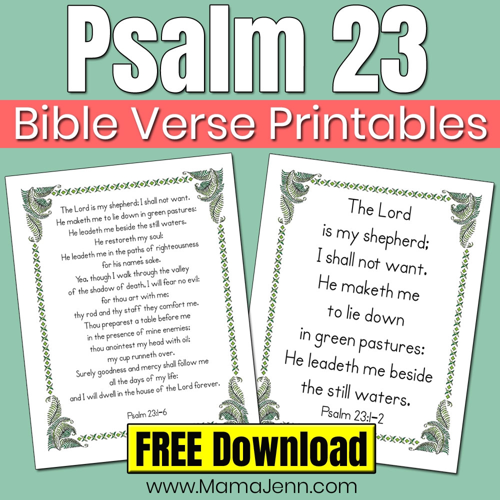 psalm 23 printable pdf free