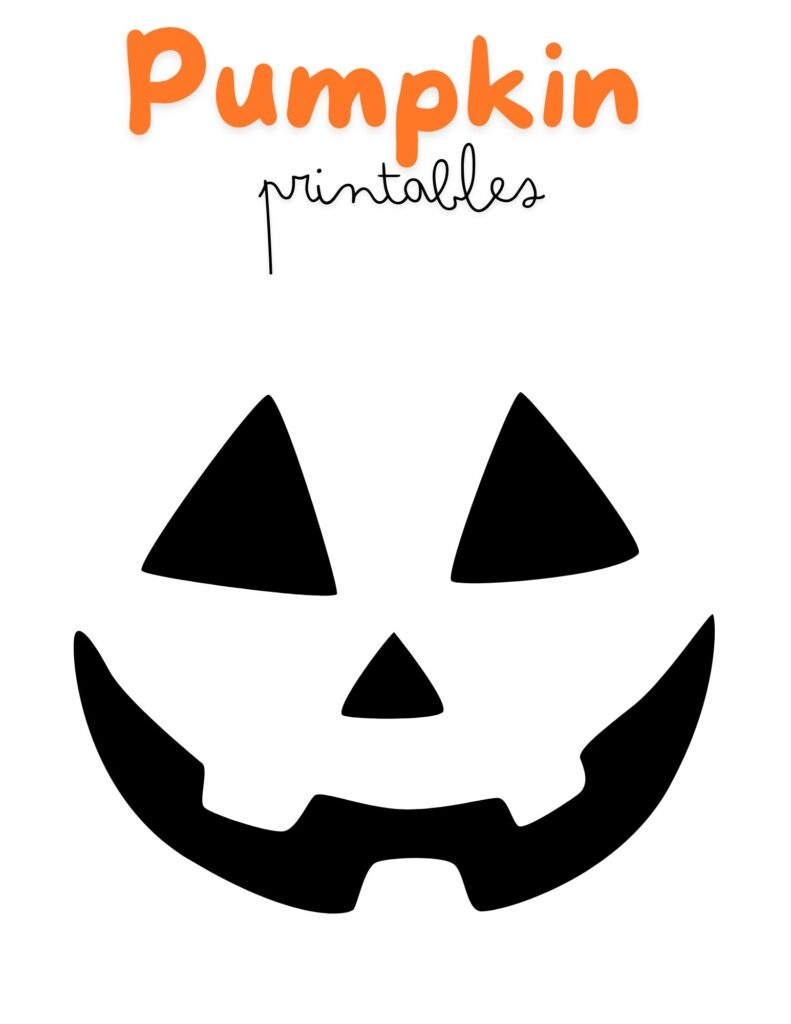 pumpkin face printable template