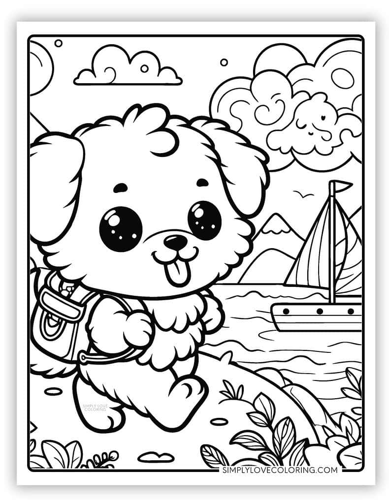printable coloring pages puppy