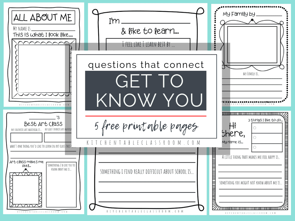 getting to know you printables