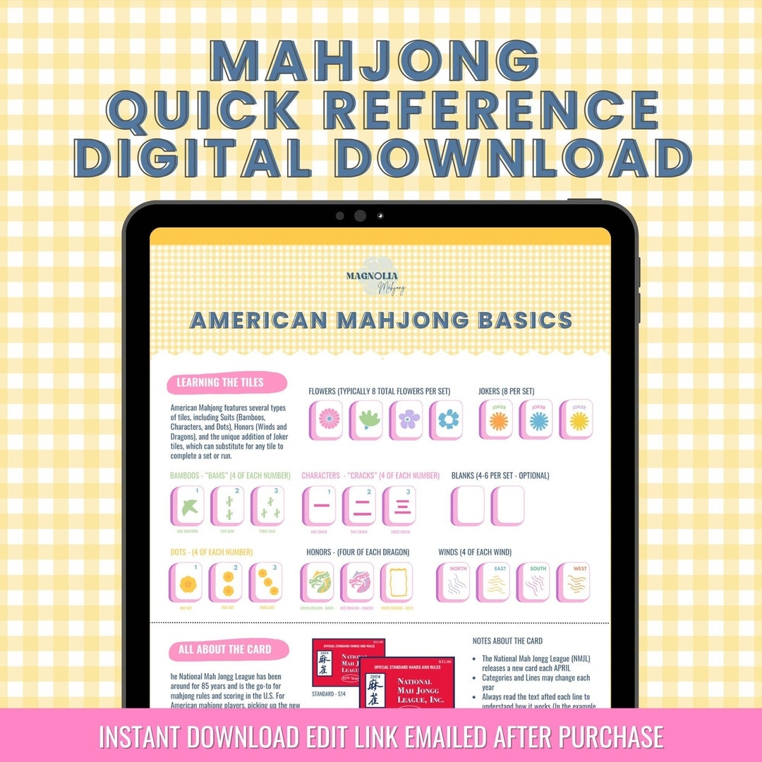 free printable mahjong rules pdf