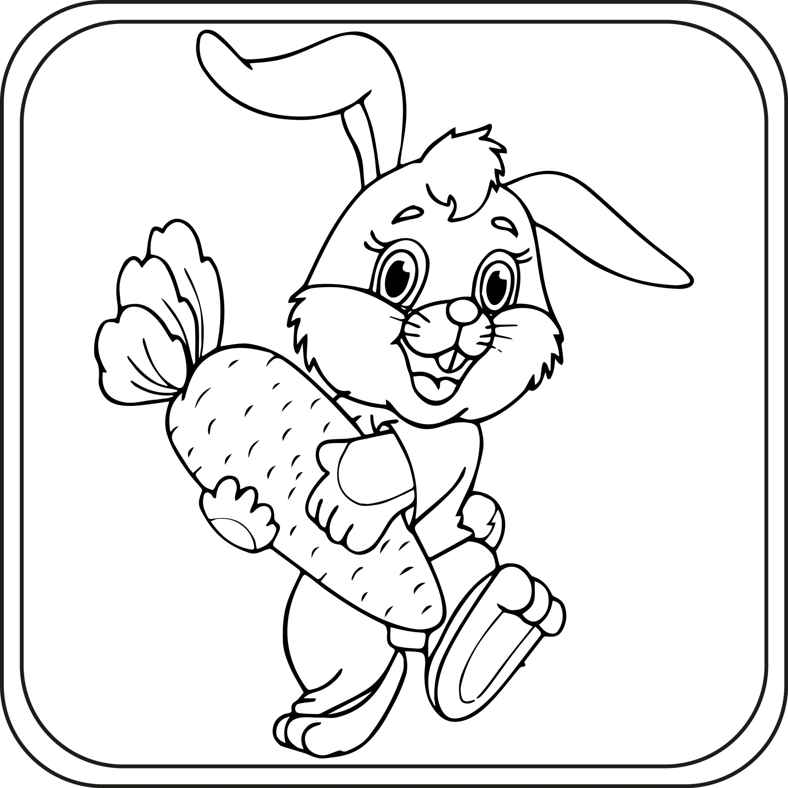 Rabbit Coloring Pages Preschool Kindergarten First Grade Made By Teachers