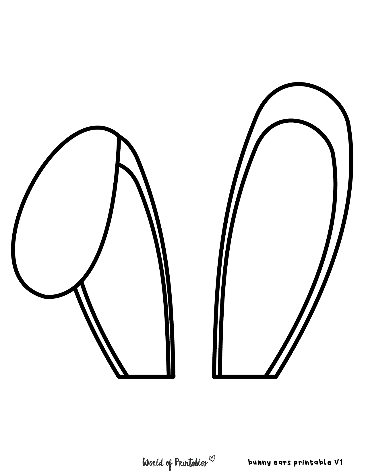 Rabbit Ear Template For Kids Easter Template
