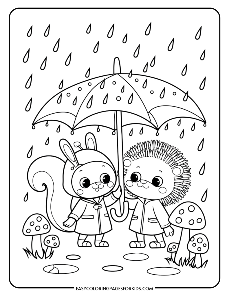 Rain Coloring Pages 6 Free Printable Pages Easy Coloring Pages For Kids
