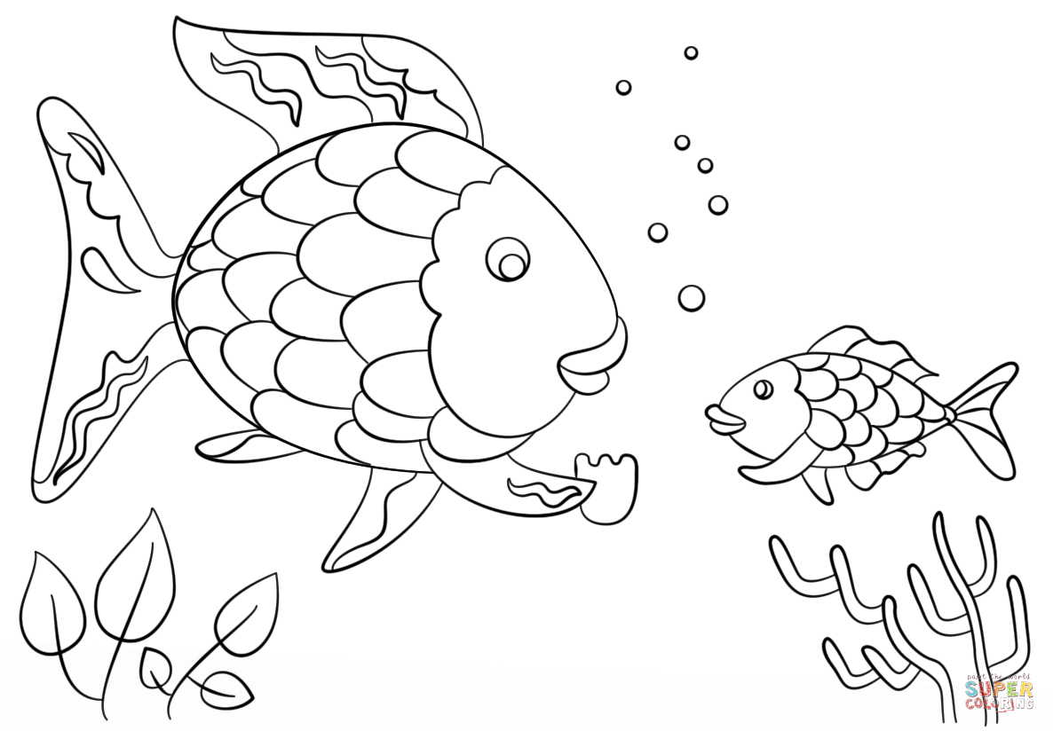 rainbow fish printable template