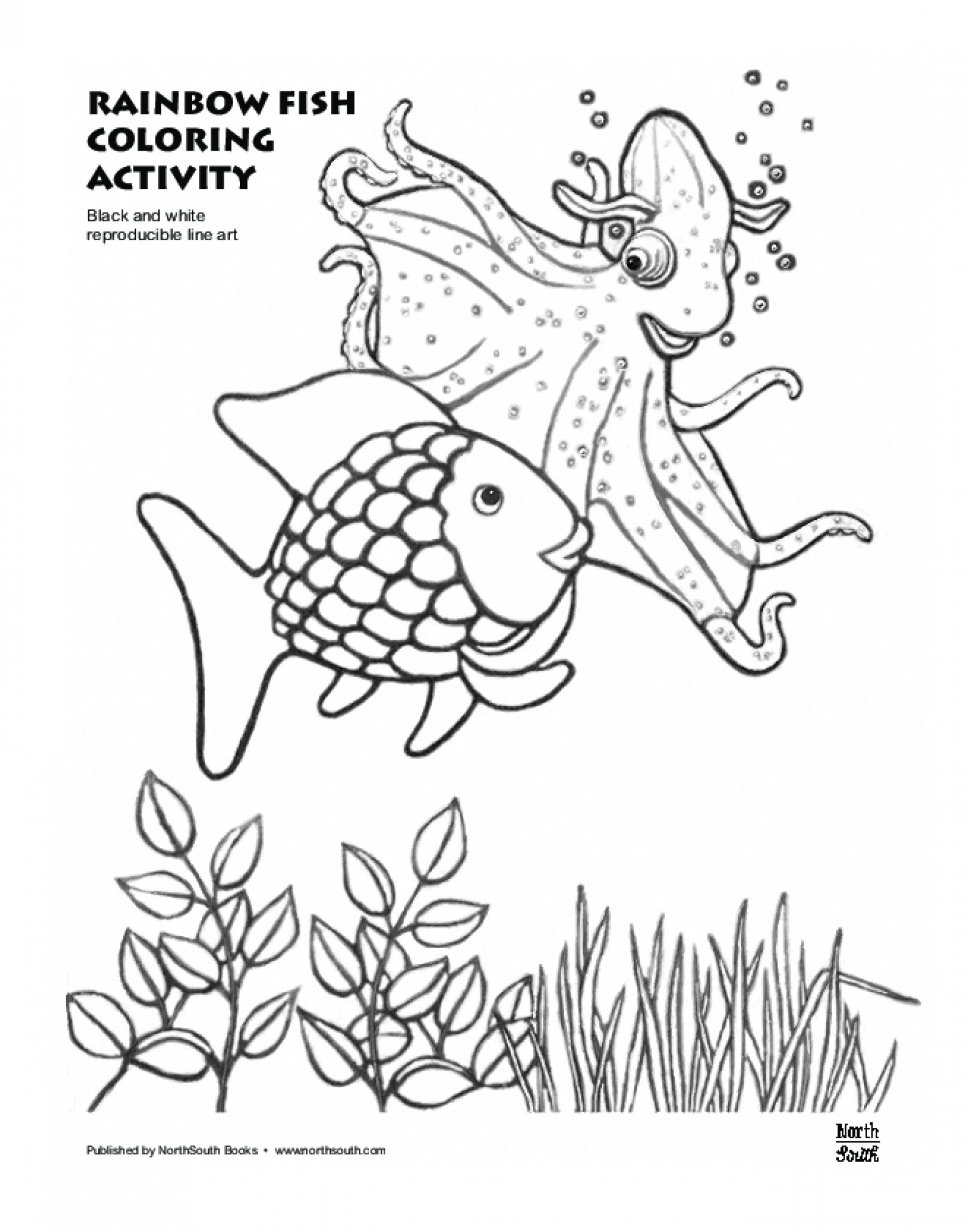 Rainbow Fish Coloring LoveToTeach