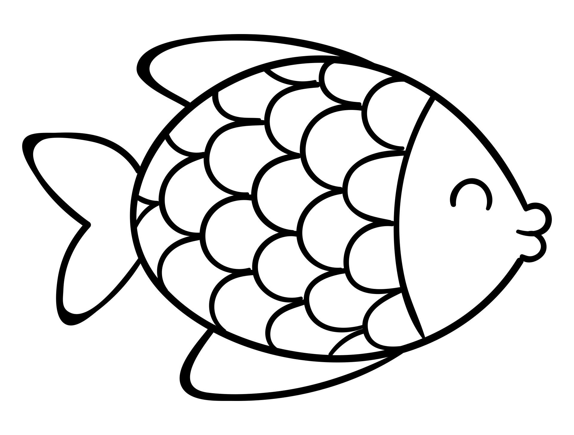 Rainbow Fish Template Printable Animal Shapes