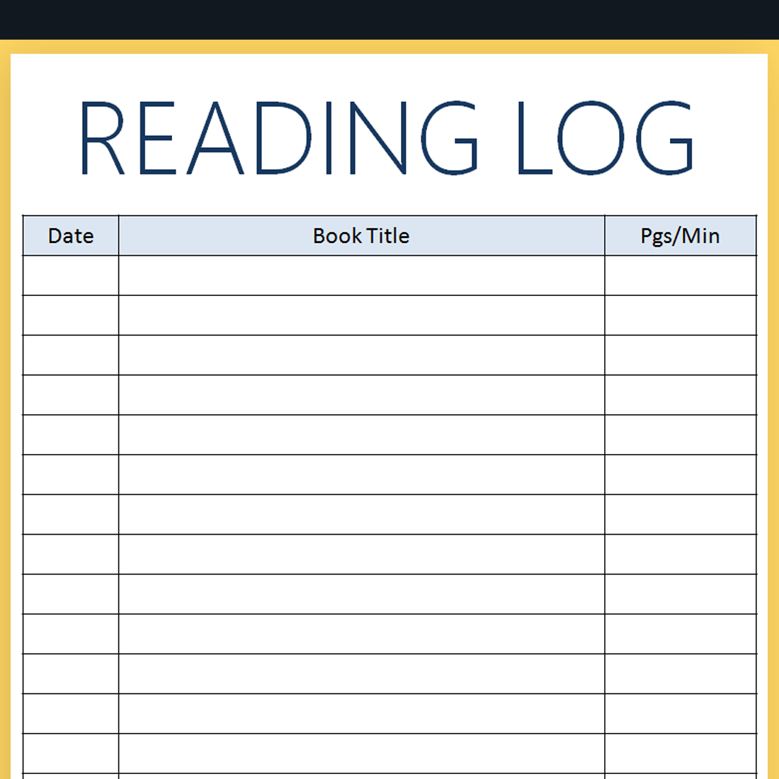 Reading Log Made By Teachers