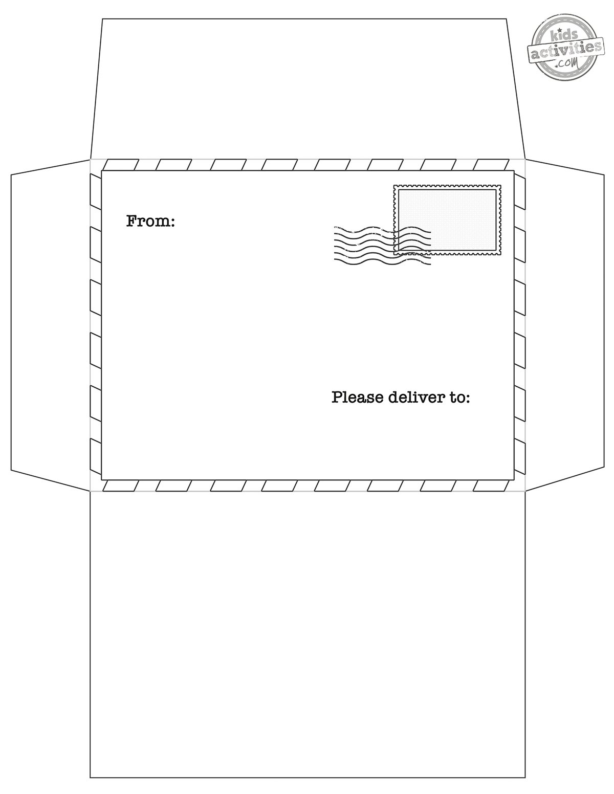 Regular Festive Printable Envelope Template Kids Activities Blog