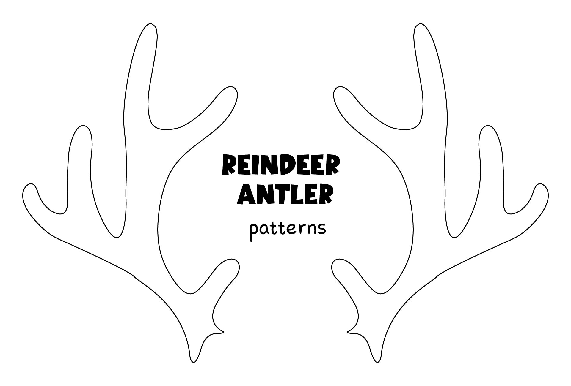 Reindeer Antler Pattern Sewing Pattern Library