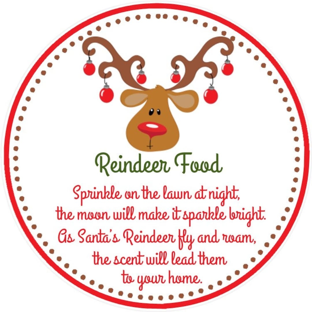 Reindeer Food Tags Printable File Instant Download Reindeer Food Tag Reindeer Food Favor Reindeer Food Printable Etsy Israel