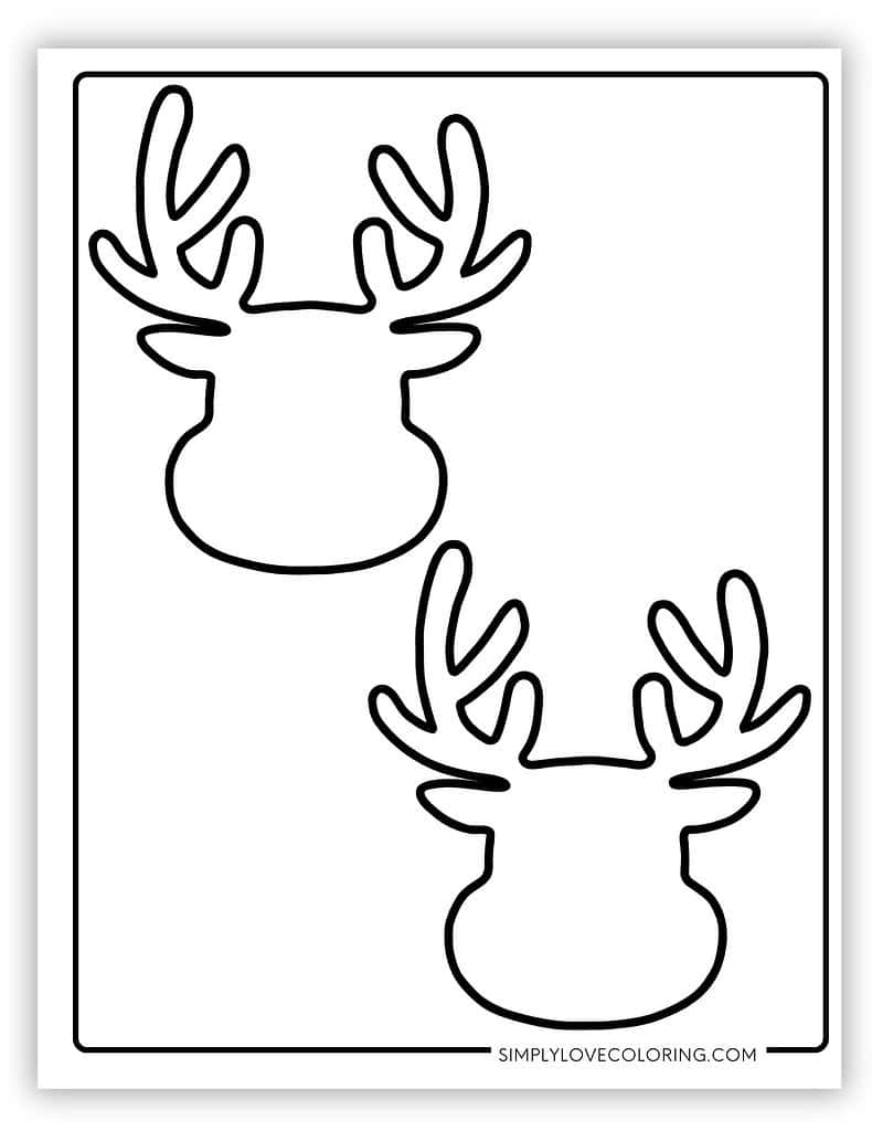 Reindeer Templates Free PDF Printables Simply Love Coloring