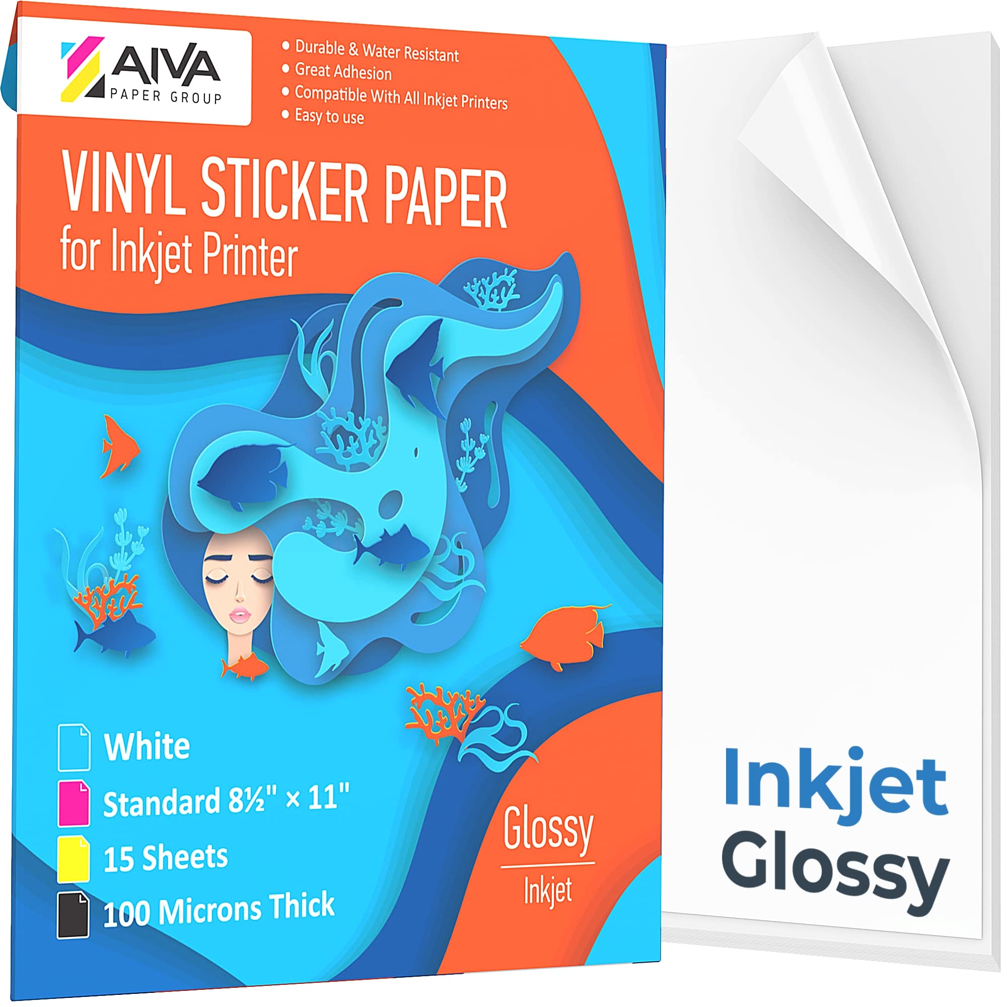 Removable Adhesive Sticker Paper Clear Self adhesive Paper Printable Clear Vinyl Sticker Paper 30 Sheets 8 5x11 Waterproof Self Adhesive For Inkjet Printers Clear Sticker Paper Staples Sticker Sheets