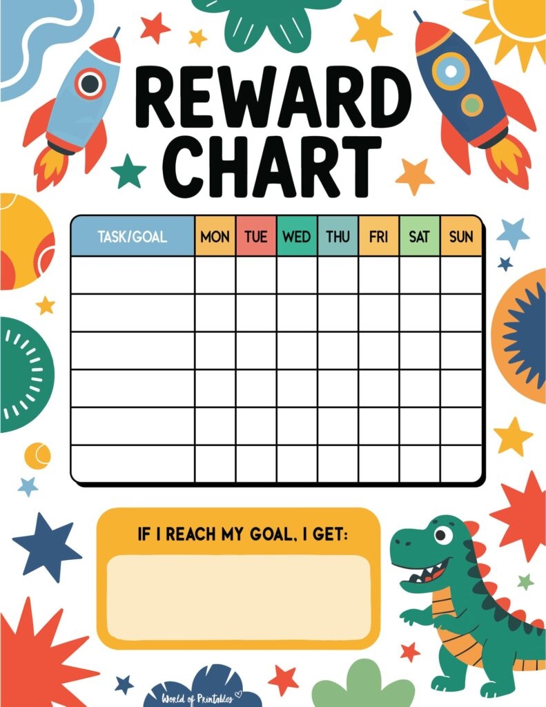 star reward chart printable pdf