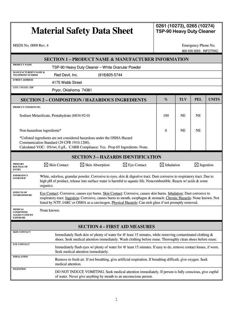 Safety Data Sheet Pdf Fill Online Printable Fillable Blank PdfFiller