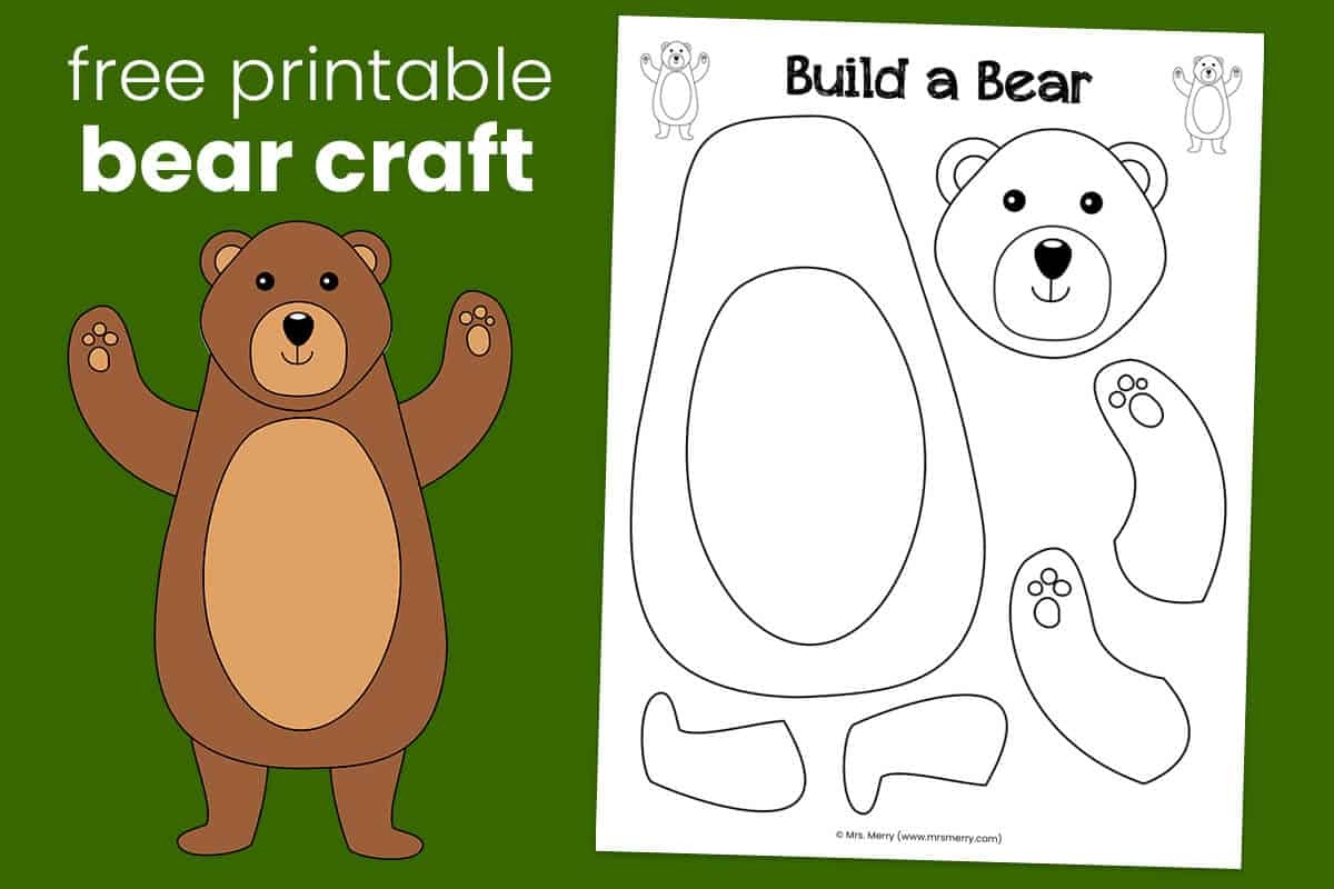 Sale Make Your Own Teddy Bear Template Hotsell Build A Bear Craft For Kids Free Printable Mrs Merry
